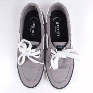 Sperry Women's Canvas minimalist Boat Shoes in Light Gray